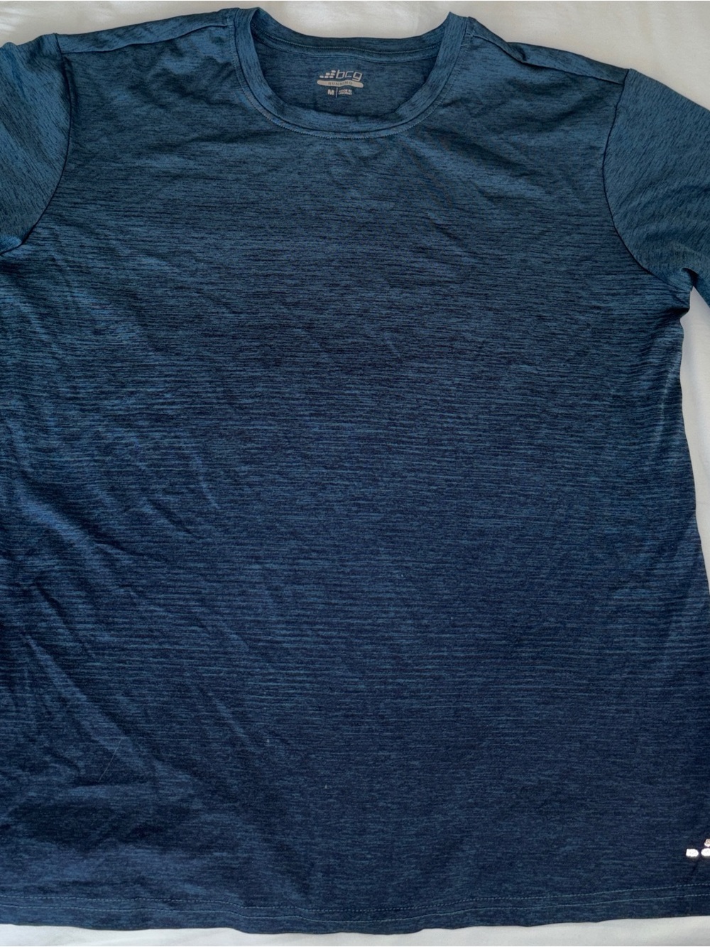 bcg Men's Dark Heather Teal Blue Short Sleeve Performance Tee